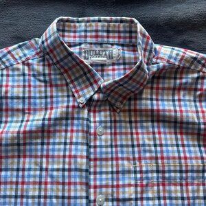Duluth Trading Co Men’s Short Sleeve Plaid Shirt L Multicolor